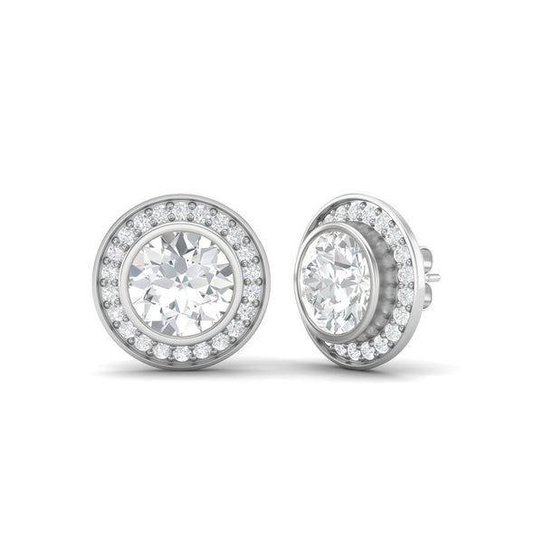 Gift exclusive square shape diamond earrings online – Radiant Bay