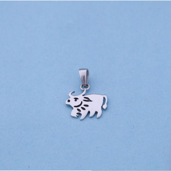 Ox Chinese Zodiac Sterling Silver Pendant