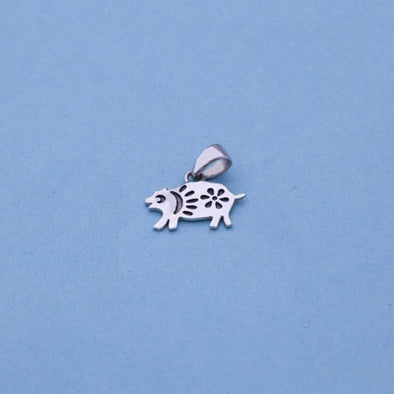 Pig Chinese Zodiac Sterling Silver Pendant