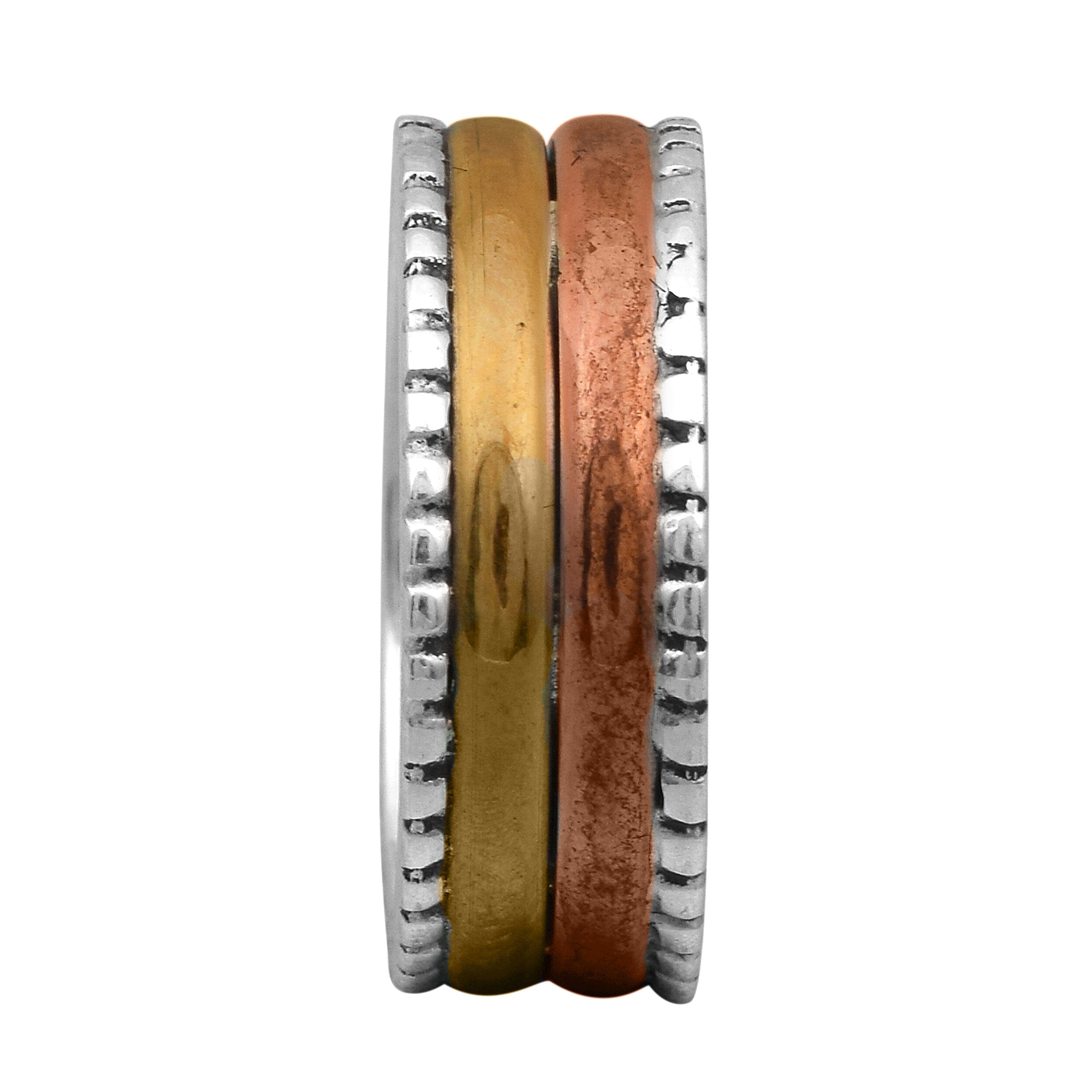 Twin Spinner Band Ring - Sterling Silver Rings SHINE JEWEL 